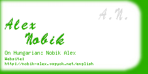 alex nobik business card